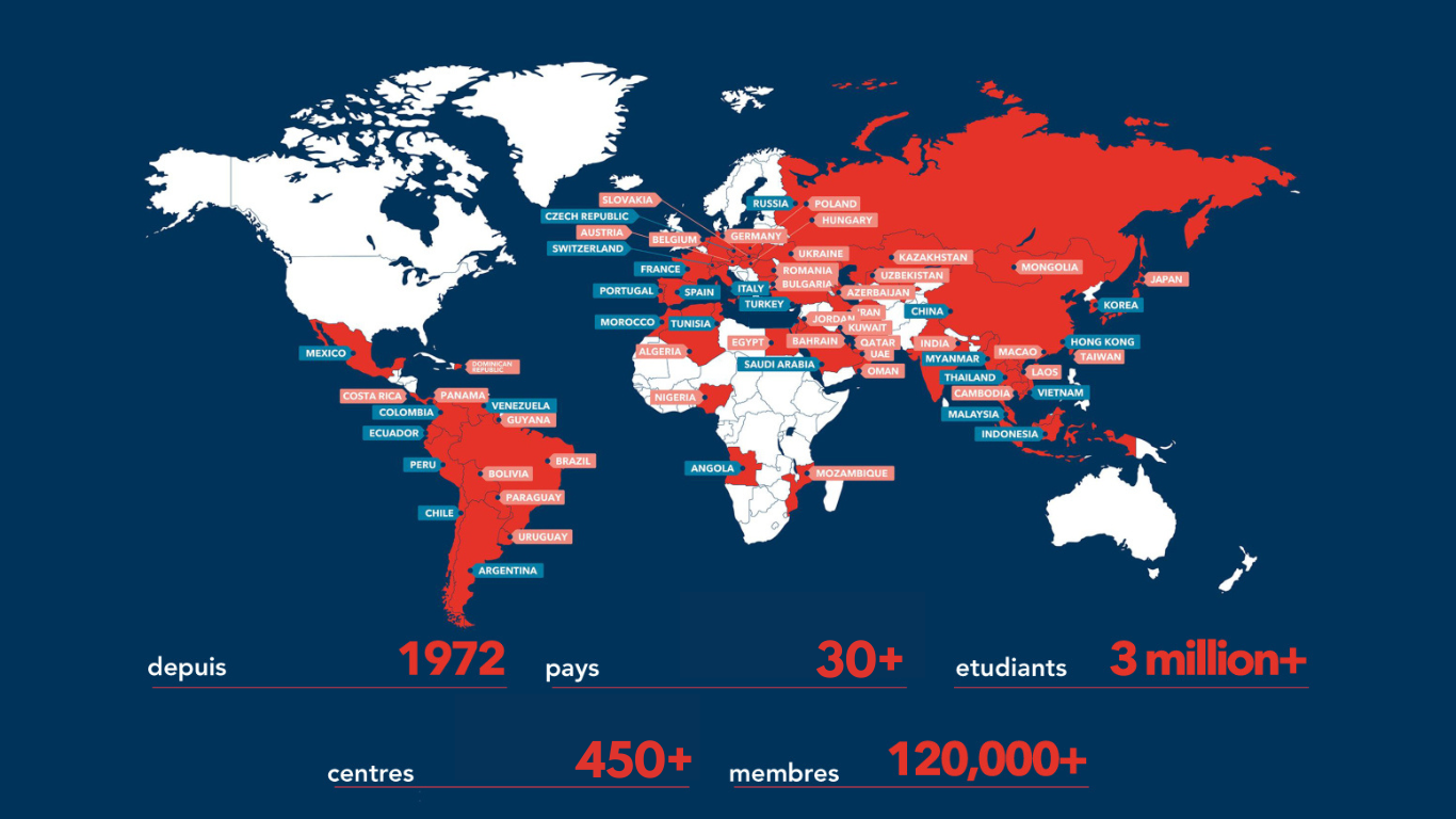 Présence mondiale de Wall Street English